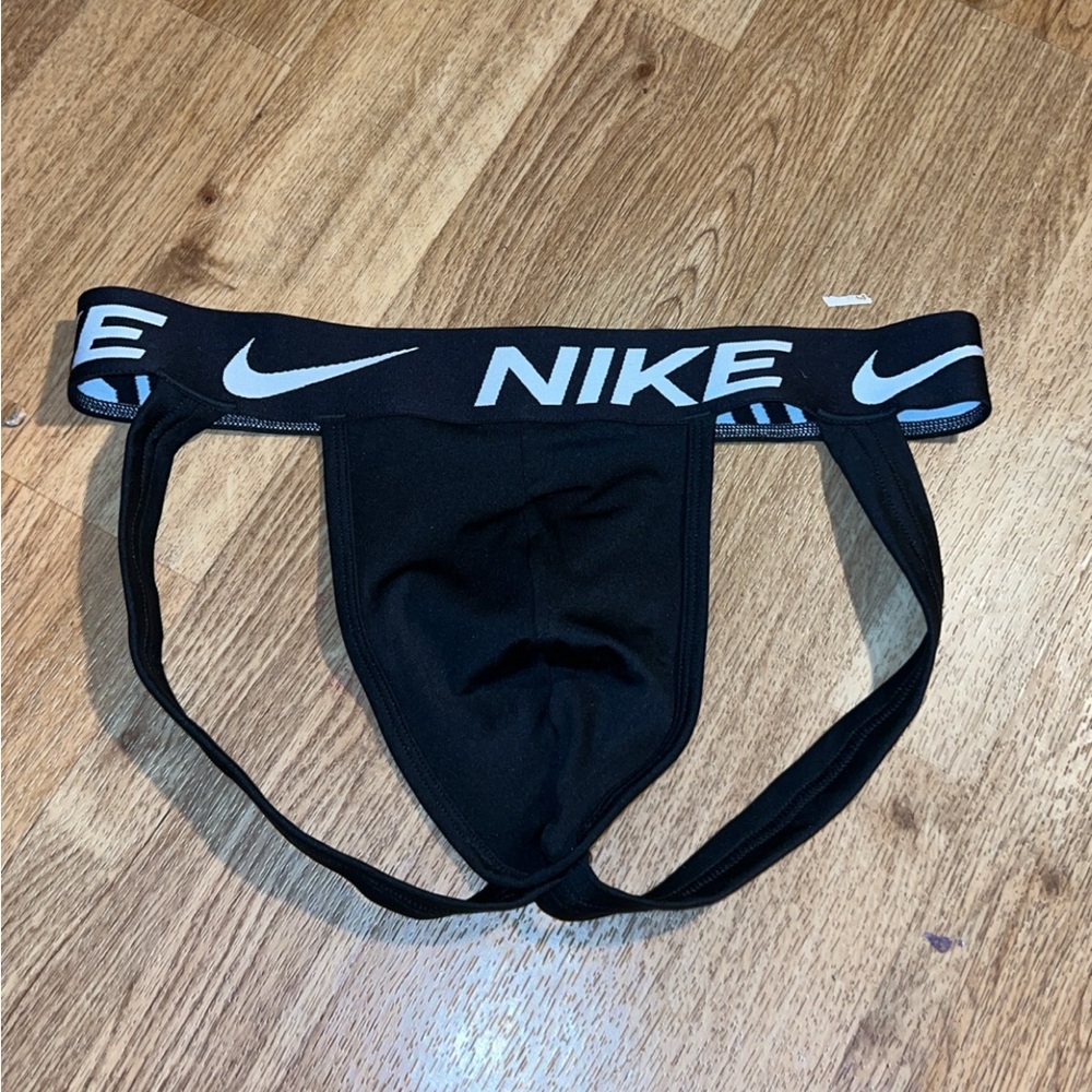 Nike Black and Gray Dri-FIT Jockstrap